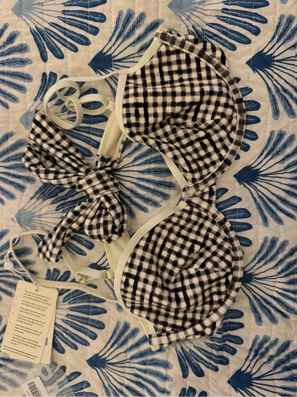 Monday Swimwear Capri Gingham Bikini Top